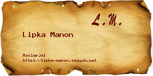 Lipka Manon névjegykártya